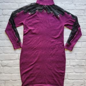 VENUS Purple and black sweater dress SIZE m